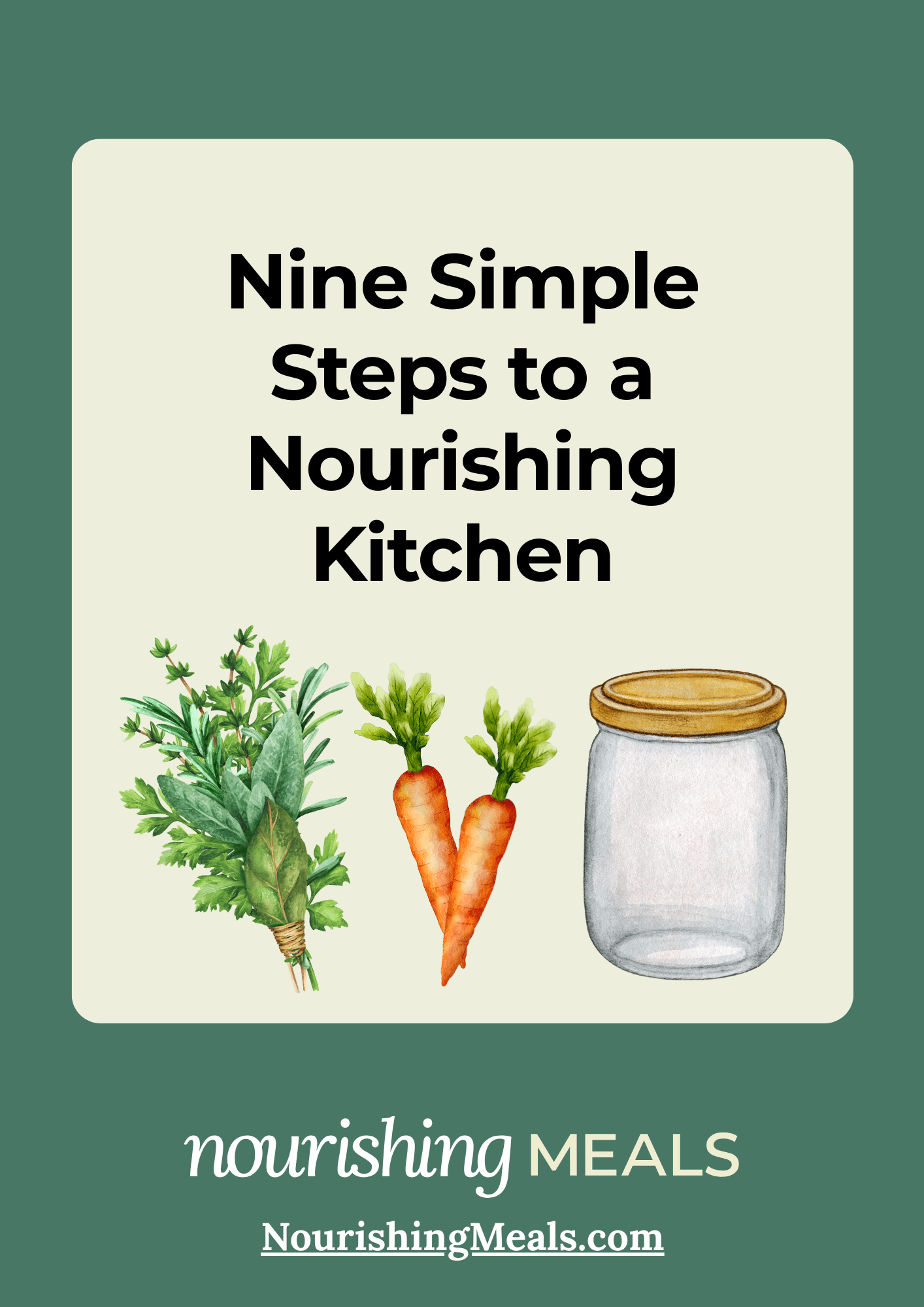NINE STEPS TO NOURISHING KITCHEN COVER